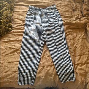 Everlane Black and White Checkered Pants